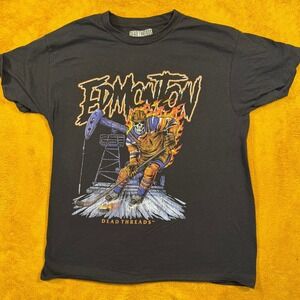 Dead Threads Apparel Edmonton Hockey T Shirt Men's Size Large Black Cotton